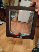 puerta gato puerta para gato Puerta con solapa y 4 formas de cerradura de seguridad puerta con solapa para perro gato puerta con cierre ​puerta de plástico para mascotas pequeñas Kit de puerta con solapa gatera puerta