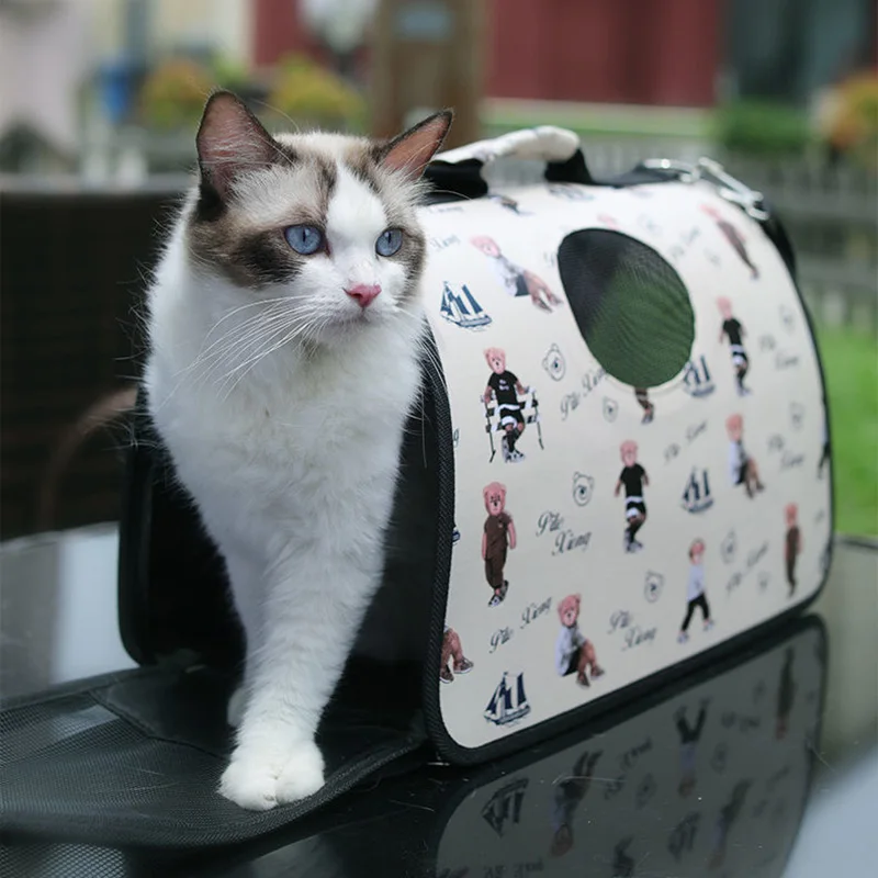 Title 2, Breathable Pet Dog Carrier for Small Dogs Folda...
