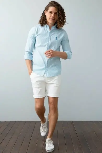 Uss. POLO ASSN. Мужские тканые Gomlek