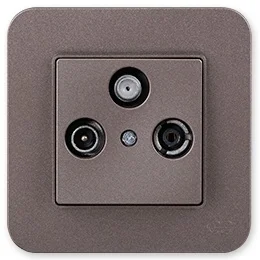 

PnpnElectrıc Gns Radius Metallic Mocha Terminated Satellite Socket (Sat-TV-Radio) TV-R-SELL Socket Ending