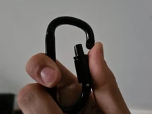 LLavero de mosquetón con hebilla a presión anilla en D, herramientas EDC para campamento, viaje, fácil de llevar, piezas duraderas de aleación de aluminio para exteriores