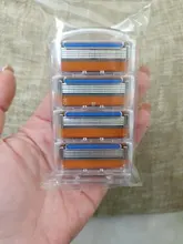 4 unids/lote cuchillas de afeitar 5 capa de hojas de afeitar para Gilettee de energía de fusión de afeitar cuchillas Gillette Proglide máquina