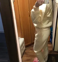 Tracksuit Women Joggers Sweatpants Crop-Tops Stacked Ensemble 2piece-Set And Fleece WOTWOY