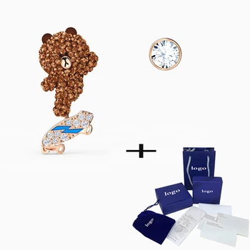 

SWA 2020 New Fashion Classic High Quality Line Skateboard Pierced Earrings For Wife To Send Mother Birthday Romance Gift