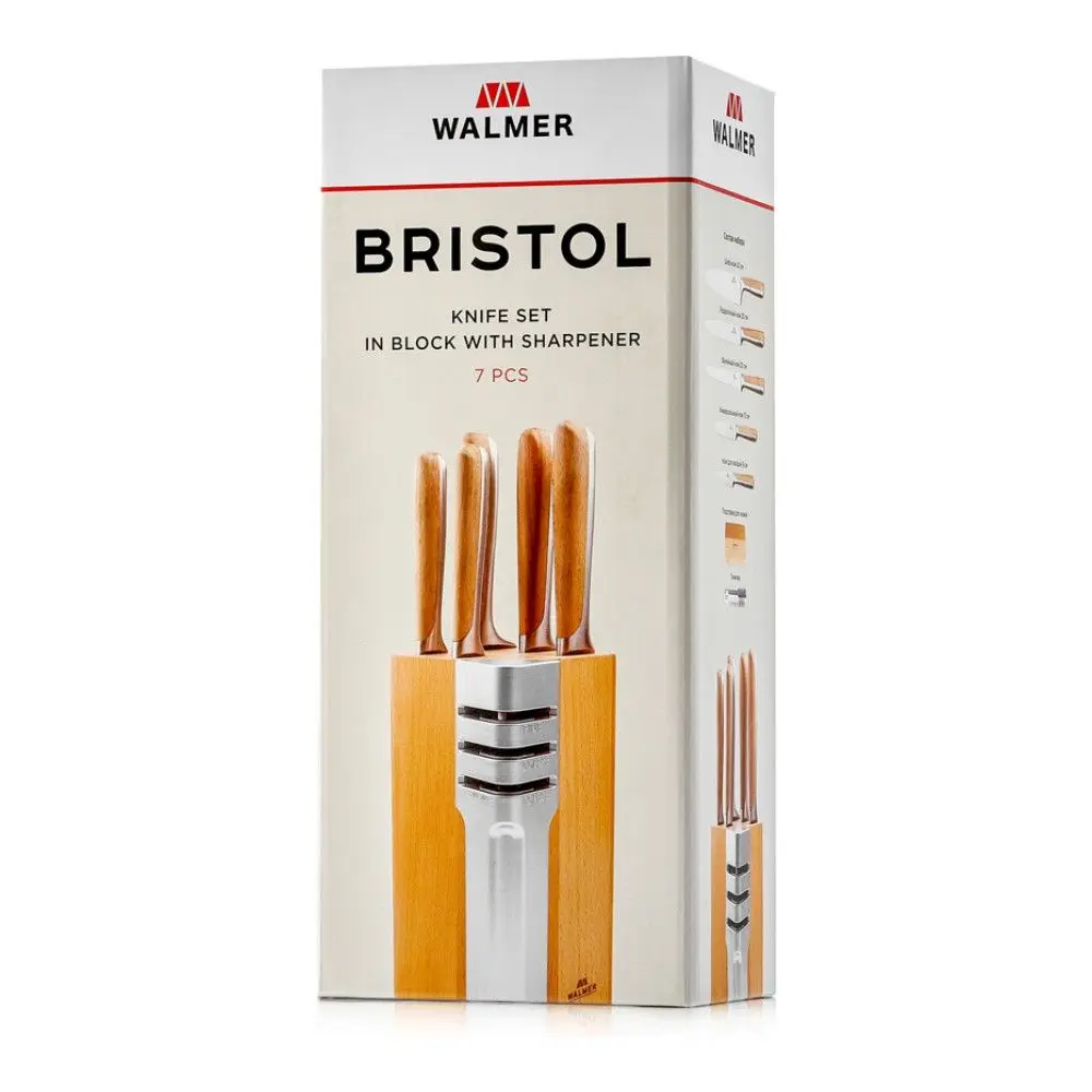 Набор кухонных ножей в подставке с точилкой Walmer Bristol w21219216|Наборы ножей| |