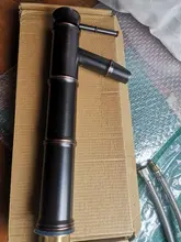 Basin Faucets Vessel Water-Tap Bathroom Sink Tall Brass Bamboo Black Retro Single-Hole