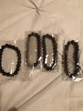 Ónix negro Natural con ojo de tigre piedra perlas pulsera de la joyería de los hombres 12 constelación de Leo los amantes pulsera Energy Balance