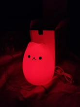 Ornaments Touch-Sensor Night-Lamp Desktop-Decor Baby Bedroom Battery/usb-Charge Silicone