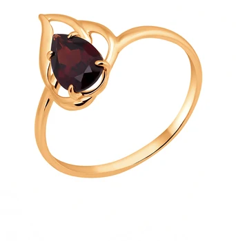 

Gold ring with Garnet sunlight
