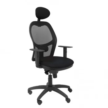

15SNSPNEC black mesh Jorquera seat similskin black with fixed headboard PIQUERAS and CRESPO