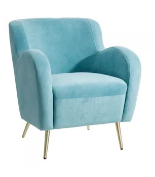 

ARMCHAIR BLUE VELVET FABRIC-METAL 79X79X81 CM