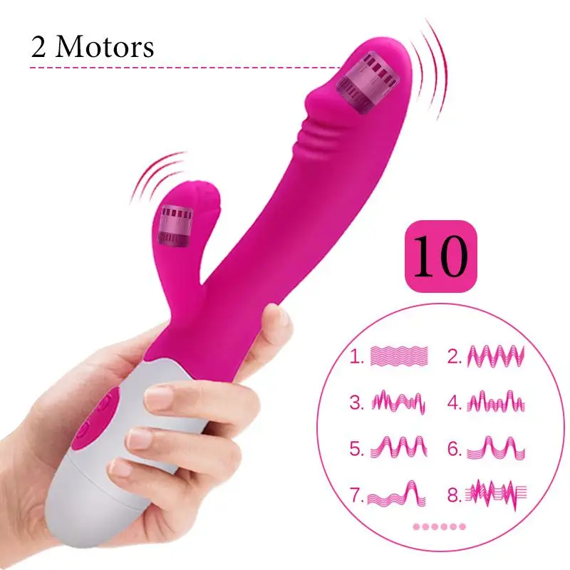 Rabbit Vibrators for Woman 10 Speeds Dildo Vibrating G Spot Clitoris Stimulate Vaginal Massage Multi Color Adult Sex Toys 18+