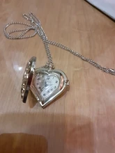 Reloj de bolsillo de cuarzo hueco en forma de corazón para mujer, collar, cadena colgante, regalo, DOD886, novedad