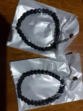 Men Natural Rock Stone Bracelet Energy Hematite Cylinder Black Lava Diffuser 6/8mm Beads