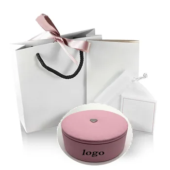

2020 New 100% Brand 1:1 Genuine Charm Pink Love Round jewelry Rotary Protection Box Original Bracelet Necklace Gift Set