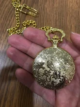 Pocket-Watch Necklace Silver Retro Pendant Chain-Free Fashion with Exquisite