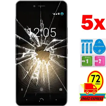 

5x Protectors Screen Tempered Glass for for BQ AQUARIS U PLUS (Not Full SEE INFO) KIT