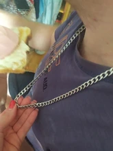 1 pieza de ancho 3mm/4,5mm/5mm/6mm/7mm/7,5mm acera Eslabón cubano collar de cadena para hombres mujeres Punk básico de cadena de acero inoxidable collares