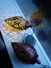 Led-Lantern Control Solar-Lamp Garden-Light Sensitive-Sensor Hanging Outdoor Olive-Shape