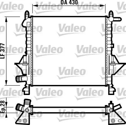 Радиатор, охлаждение двигателя VALEO 732051