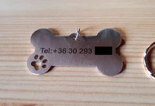 Pet-Id-Tag Pendant Pet-Accessories Puppy Engraved Keyring-Bone Personalized-Collar 
