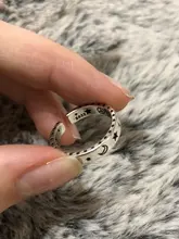 Sole Memory-anillos de plata de ley 925 con forma de Luna y sonrisa sonriente, anillos de apertura de tamaño variable, estilo Retro tailandés