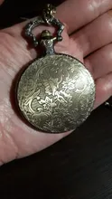 Watches Pendant-Chain Necklace Analog Retro Mens Bronze Women Relogio Quartz with Gifts-Accessory