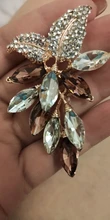 Large Brooch Coat-Accessories Dress Corsage Bijouterie Wedding-Jewelry Flower Crystal