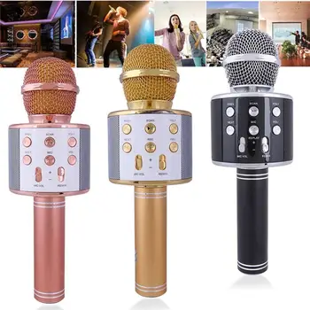 

Wireless microphone KARAOKE BLUETOOTH speaker portable 4 colors warrenty