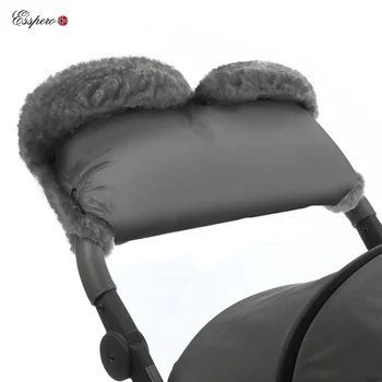 

Coupling for hands on stroller Esspero Four Lux (Real fur) stroller accessories warm winter hand gloves waterproof for all types of strollers mittens