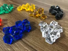 50 Uds. De diamantes de cristal acrílico para juegos de mesa, peón de piedra Irregular para juegos de mesa, accesorios de 22 colores, 14x11mm