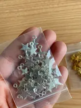 WYSIWYG-colgante de estrella pequeña para fabricación de joyas, 40 Uds., 11x8mm, 3 colores