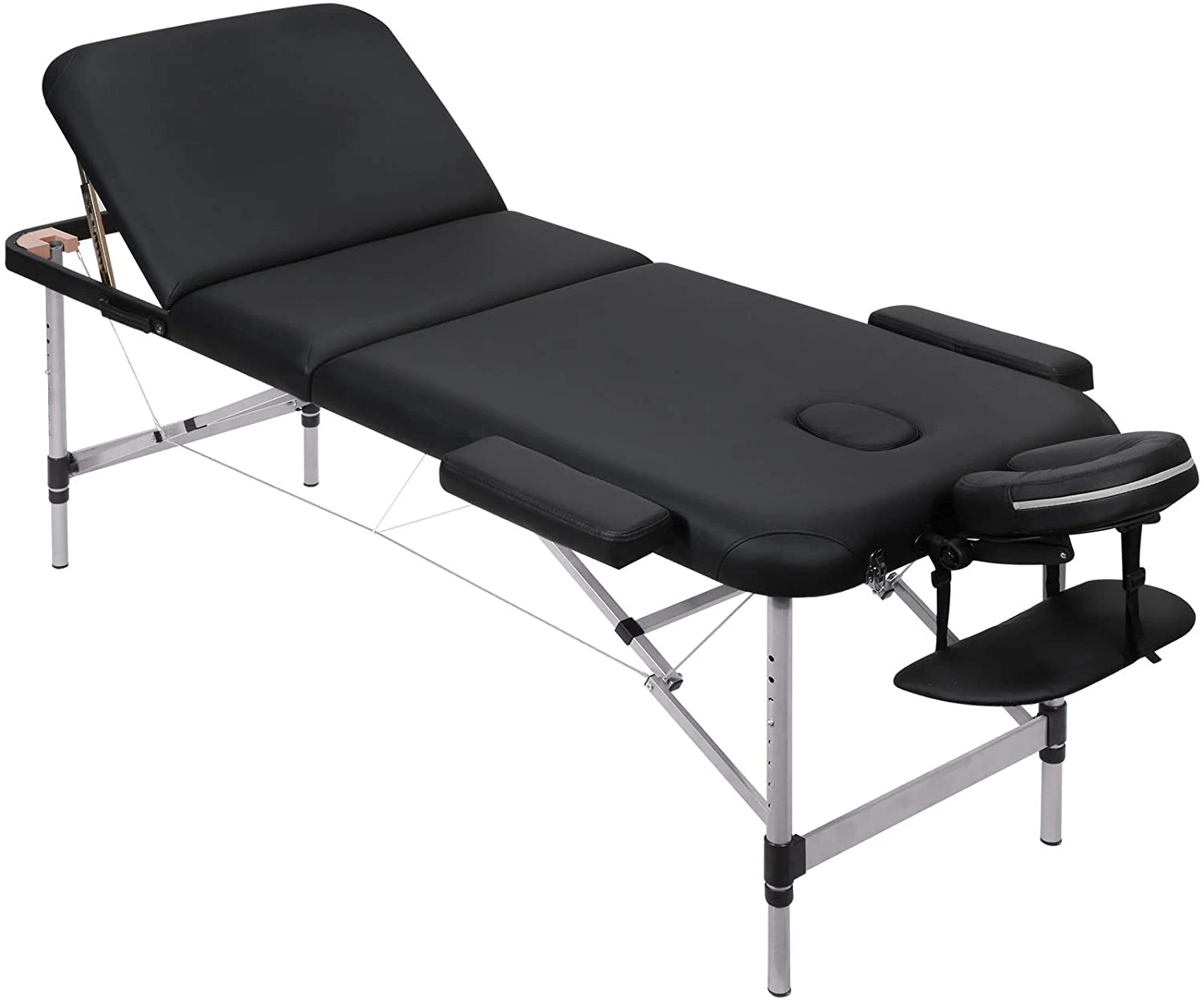 Massage Table Beauty Bed 3 Section with Aluminum Frame Adjustable