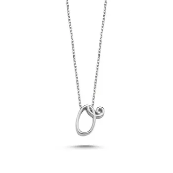 

Angemiel 925 Silver-N-Letter Ghost Pendant-Gold Plated