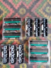 1 Uds hombres manejar maquinilla de afeitar reemplazable de seguridad recto titular de maquinilla de afeitar suministros con 12 Uds hombres de Metal afeitado cuchilla de afeitar