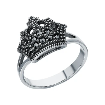 

Silver ring with marcasite sunlight sample 925
