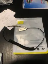 Baseus-Adaptador AUX Bluetooth, cable dongle para coche, conector de 3.5mm, 5.0 4.2, AUX Bluetooth 5.0 4.2, receptor y transmisor de audio y música