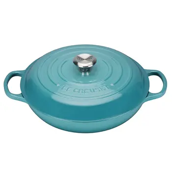 

Le Creuset Cocotte Signature Gourmet in cast iron, round, Dia 30 cm, 3,2 l, fits on all heat sources incl. Induction, 5,55