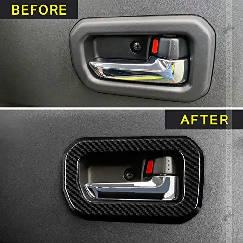 Car Door Handle Bowl Decorative Covers For Jimny 2019-2020 JB74 JB64 Jimny Carbon fiber Exterior Door Handle Bowl