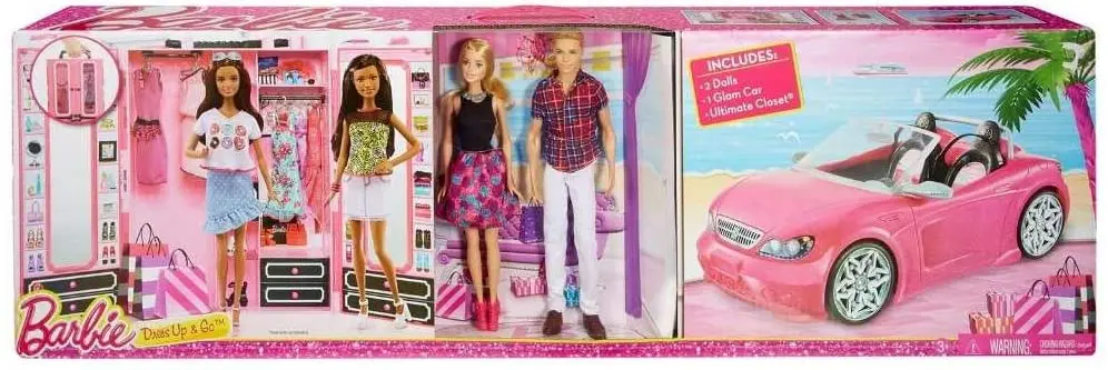 Упаковка mattel Барби + Кен машина CNC16 шкаф|Куклы| |