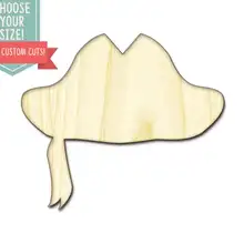 Шляпа моряка пирата Фэнтези герой пользовательский размер Лазерная резка Деревянные Художественные товары для рукоделия Настенный декор свадебный детский DCS0517