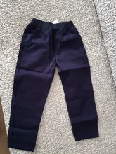 Pantalones vaqueros grandes con letras azules para niños, pantalón informal de cintura elástica, pantalones largos de tubo, 4-16T, Otoño, 2021