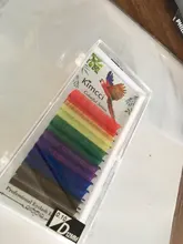 Kimcci 6 Arco Iris Color de la mezcla de pestaña de visón Extensión Profesional de pestañas falsas individuales de caramelo, Maquiagem cilios