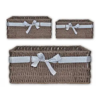 

Set of 3 wicker basket storage baskets 3 colors