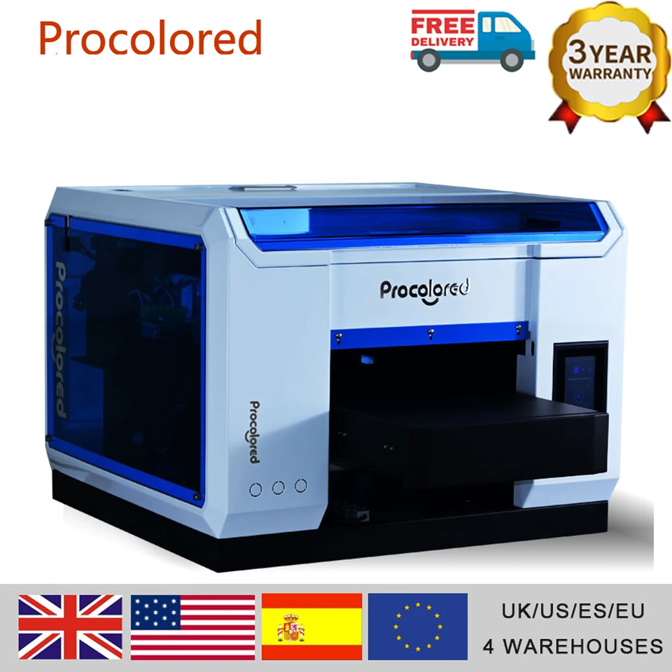 Procolored Dtg T Shirt Printing Machine A4 A3 Size Automatic Flatbed Uv  Printers Print Clothes Phone Case Wood Glass Stickers - Printers -  AliExpress