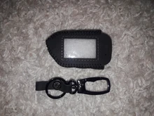 Funda de cuero para llaves de 2 vías, nuevo estilo, sistema de alarma para coche, de seguridad en dos sentidos, versión rusa