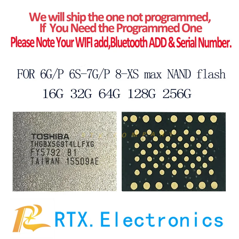 Nand Flash IC для XS XR Xsmax 11 Pro Max 8x8plus 6 6Plus 6s plus 7 7Plus память 16 ГБ 32 64 Гб 128 256 512 с