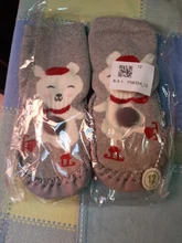 Calcetines de algodón con suela de goma para bebé recién nacido, calcetín divertido para niño pequeño, calcetín de invierno