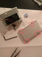 Carcasa de aleación de aluminio para Raspberry Pi 4, modelo B, armadura negra con ventiladores de refrigeración duales