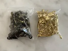 KAK-cerrojo de candado de hierro y bronce antiguo, 12 uds., 34x28mm, cerradura de gancho para Mini joyería, caja de madera con tornillos, Hardware para muebles